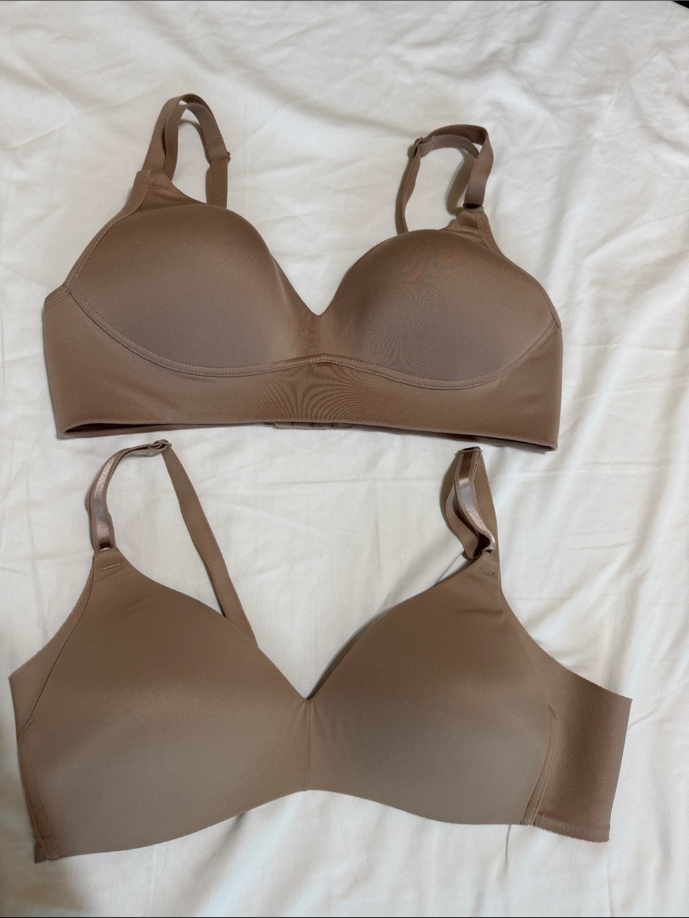 Warners Smooth Wireless Nude tan Bra set 36B
